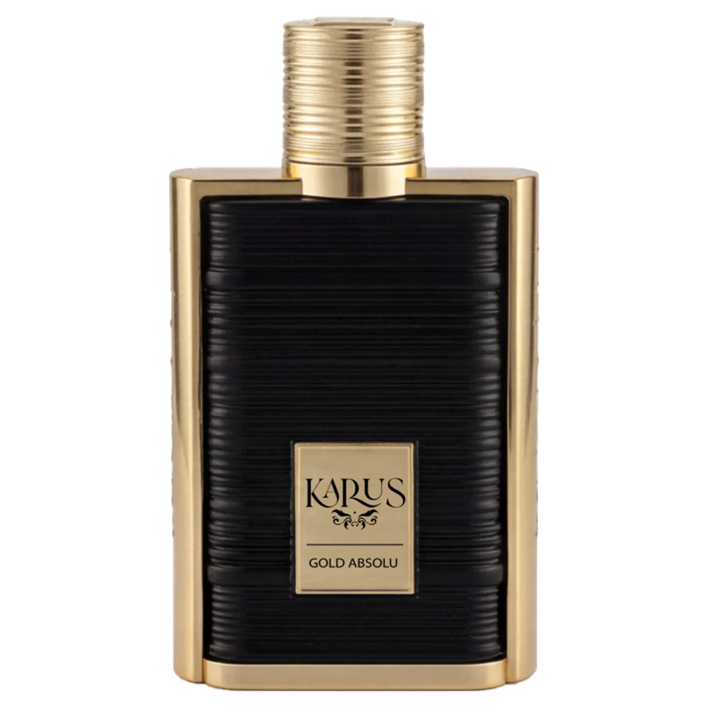 Khadlaj Karus Gold Absolu Eau de Parfum 100ML luxury unisex perfume bottle available at Al Raies Perfumes Qatar