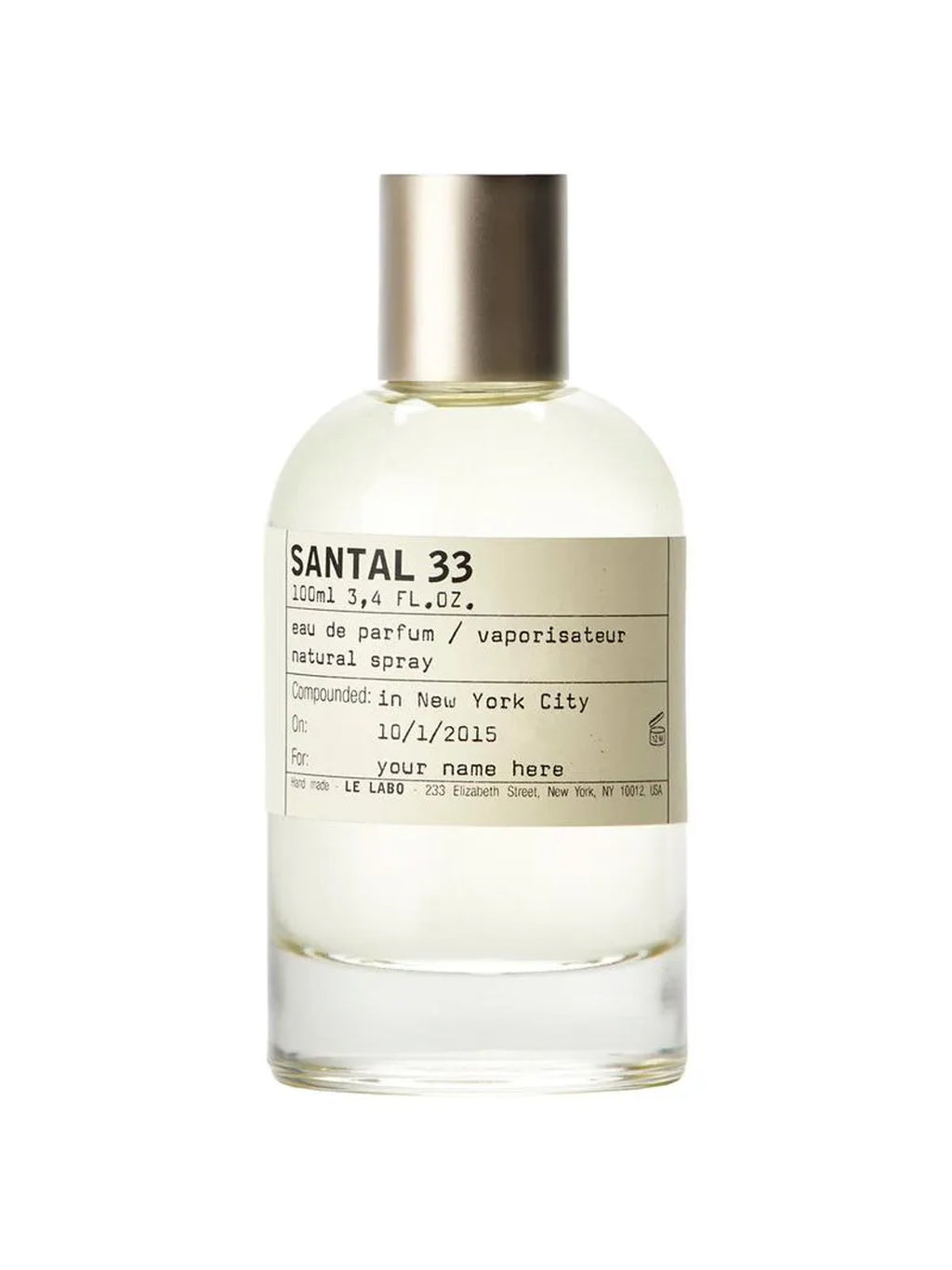 Le Labo Santal 33 EDP 100ML bottle