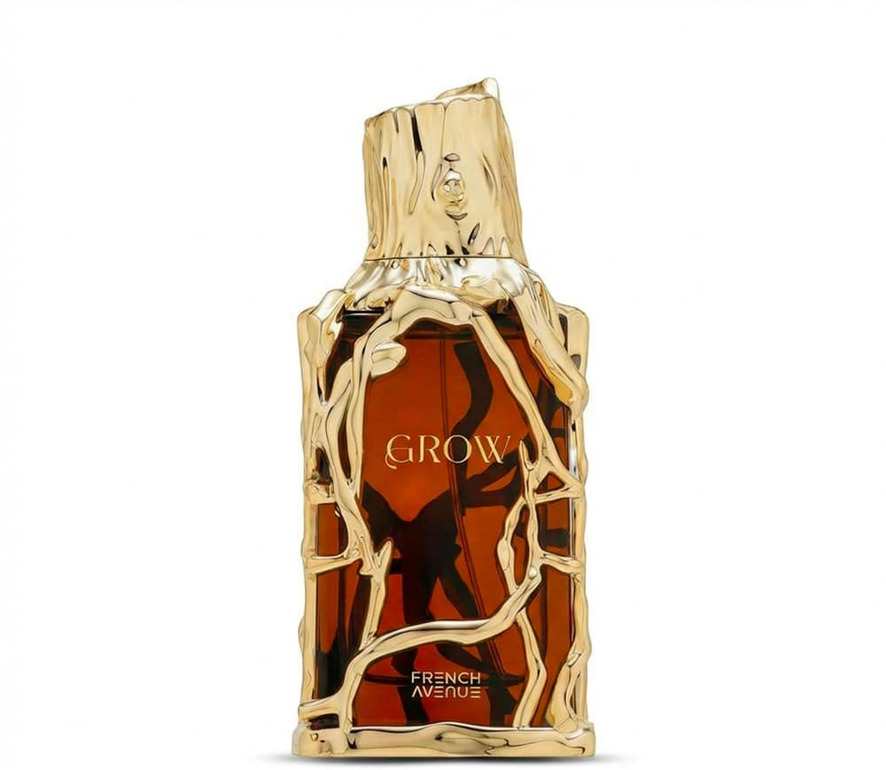 French Avenue Grow Eau de Parfum 100ml perfume bottle and luxury packaging with fresh green citrus woody fragrance for men and women unisex scent AT ALRAIES PERFUMES